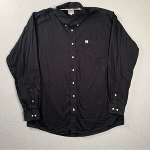 Cinch Shirt Mens Large Button Down Long Sleeve Black Western Cowboy Rancher